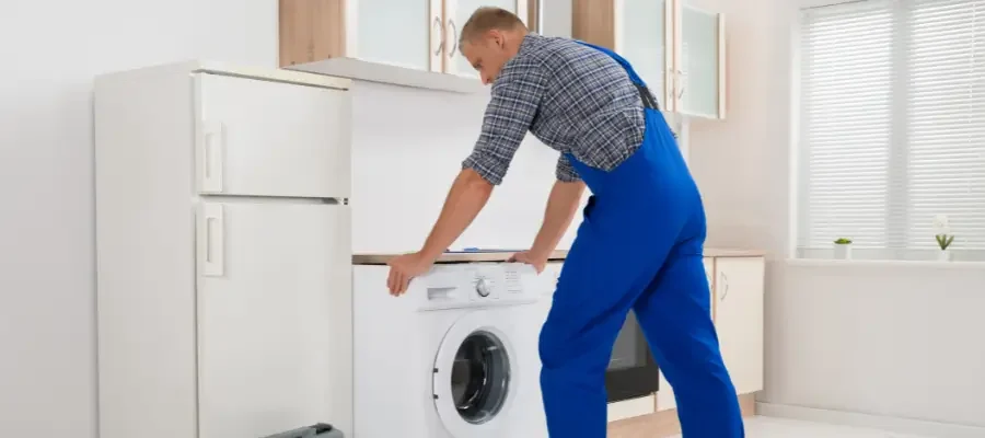 Bosch dryer being inspected after it failed to start
